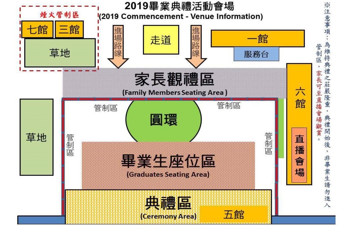 圖2019畢典活動會場